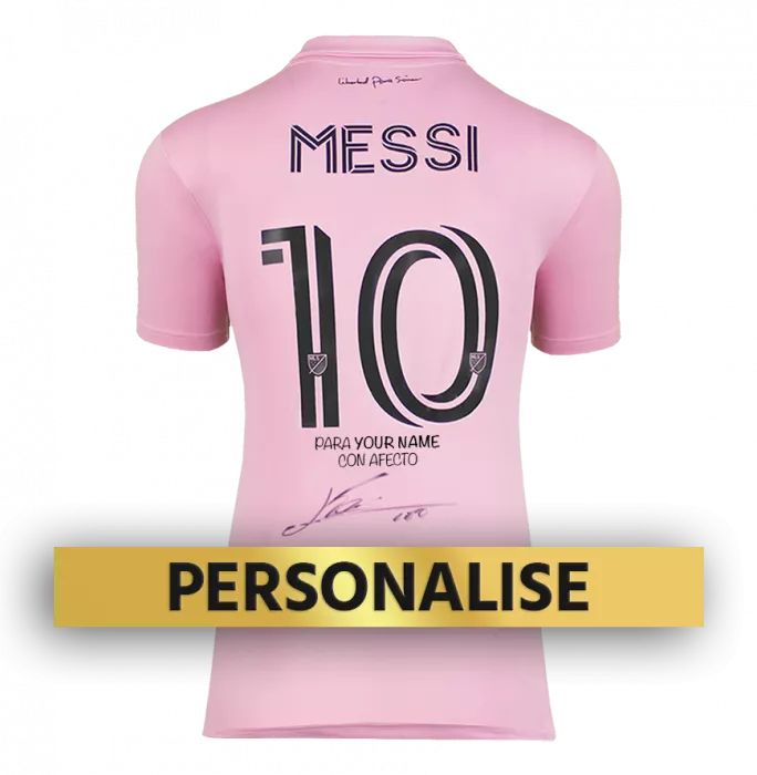 icons PRE-ORDER Lionel Messi Signed and Personally Dedicated Inter Miami CF Home Shirt