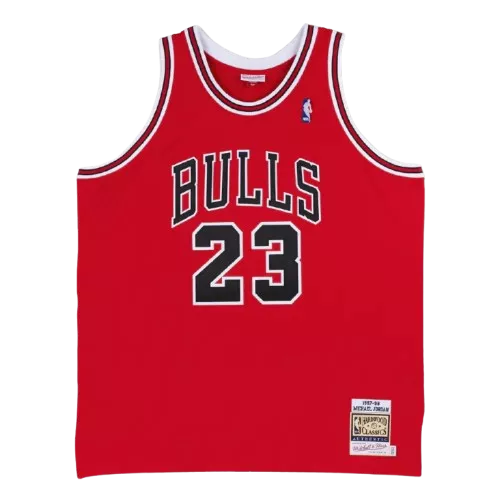 Icons PRE-ORDER Michael Jordan Signed 1997-98 Mitchell & Ness Chicago Bulls Home Jersey: "6x Champ" Inscription