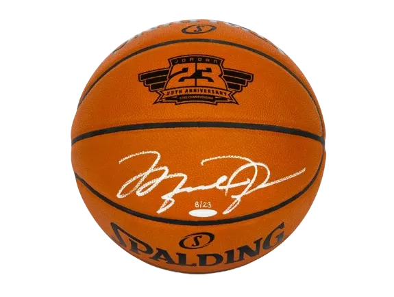 icons PRE-ORDER Michael Jordan Signed Spalding Basketball: 1998 Championship 25th Anniversary Edition