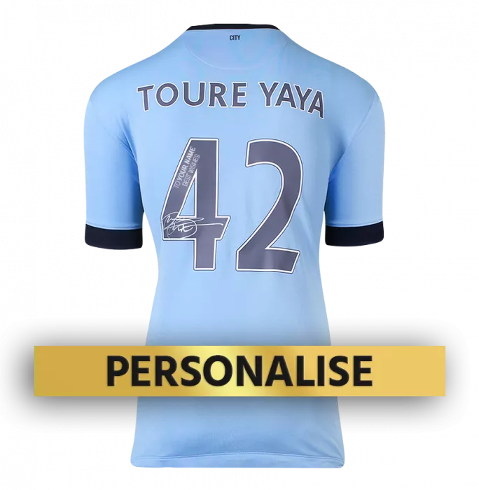 Icons PRE-ORDER Yaya Toure Signed And Personally Dedicated Manchester City Home Shirt
