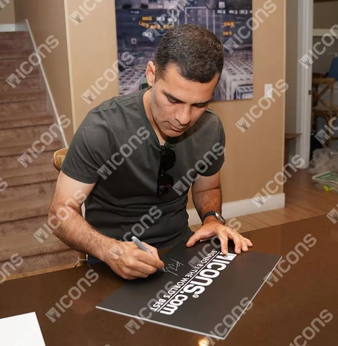 Icons Rafael Marquez Official 2014 FIFA World Cup™ Signed And Framed Mexico Photo: Azteca Goal Vs New Zealand