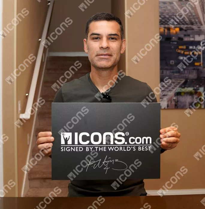 Icons Rafael Marquez Official UEFA Champions League Back Signed And Hero Framed FC Barcelona 2007-08 Home Shirt With Fan Style Numbers