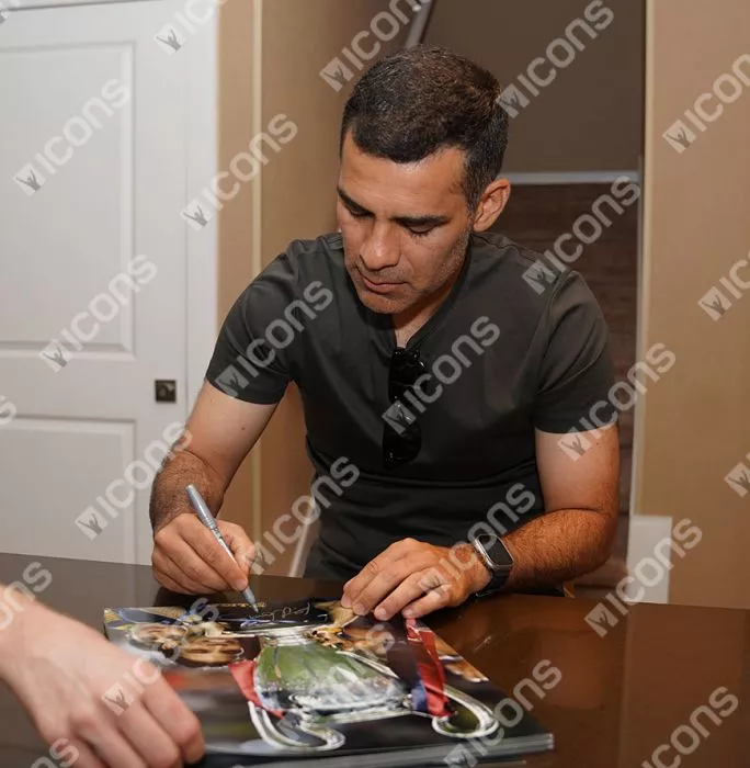 Icons Rafael Marquez Signed FC Barcelona Photo In Black Wooden Frame: 2009 UEFA Champions League Winner