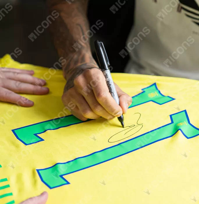 Icons Raphinha Back Signed Brazil 2022-23 Home Shirt In Deluxe Packaging