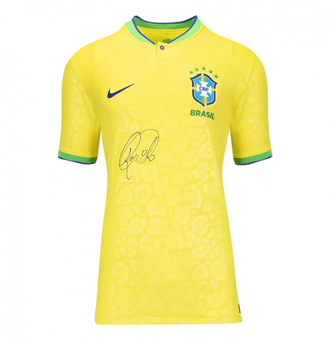 Icons Raphinha Front Signed Brazil 2022-23 Home Shirt In Classic Frame