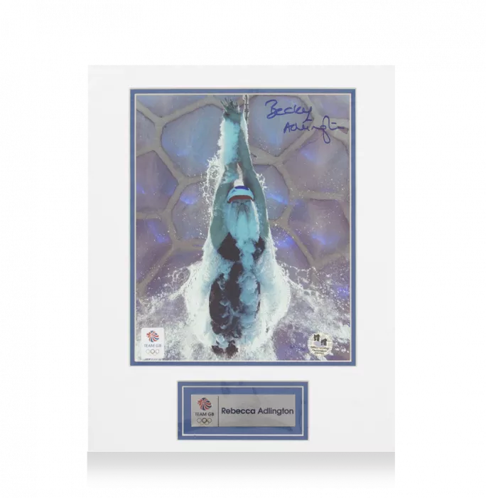 icons Rebecca Adlington Signed and Mounted Team GB Photo: Olympic Legend