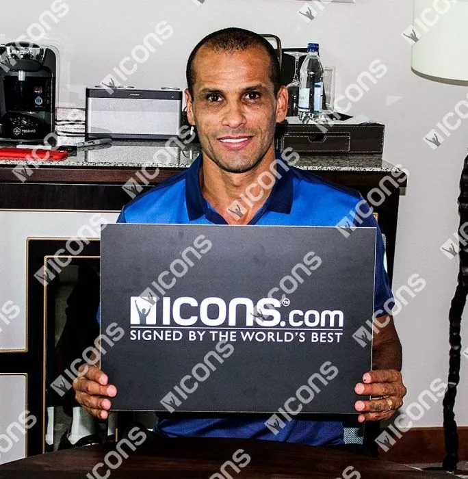 Icons Rivaldo Back Signed Modern Brazil Home Shirt With Fan Style Numbers