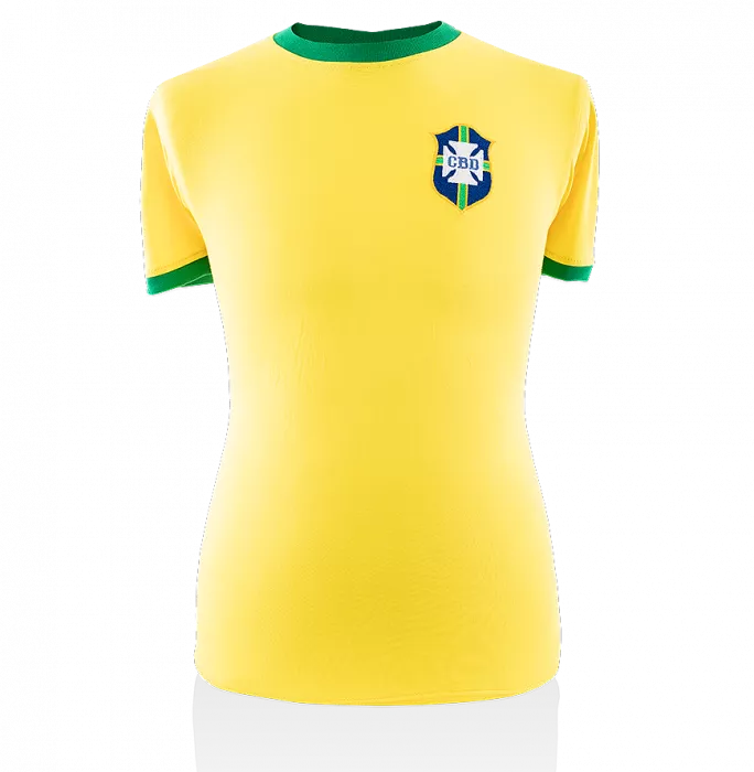 Icons Rivaldo Back Signed Retro Brazil Shirt With Fan Style Numbers