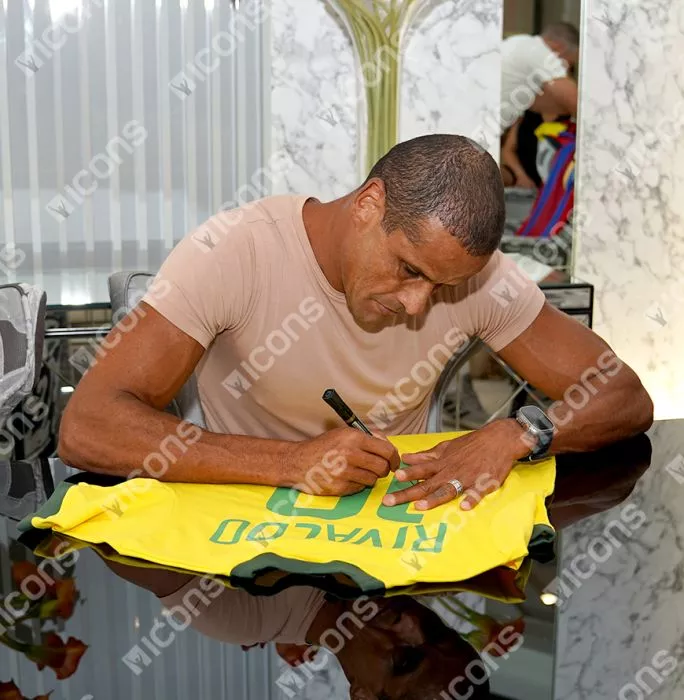 Icons Rivaldo & Cafu Signed Brazil Shirts In Classic Dual Frame