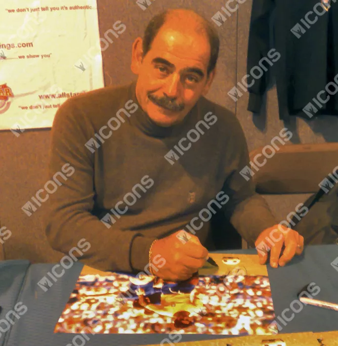 Icons Rivelino Signed Brazil Photo In Black Wooden Frame