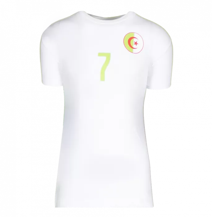 Icons Riyad Mahrez Official FIFA World Cup™ Back Signed And Hero Framed Algeria T Shirt