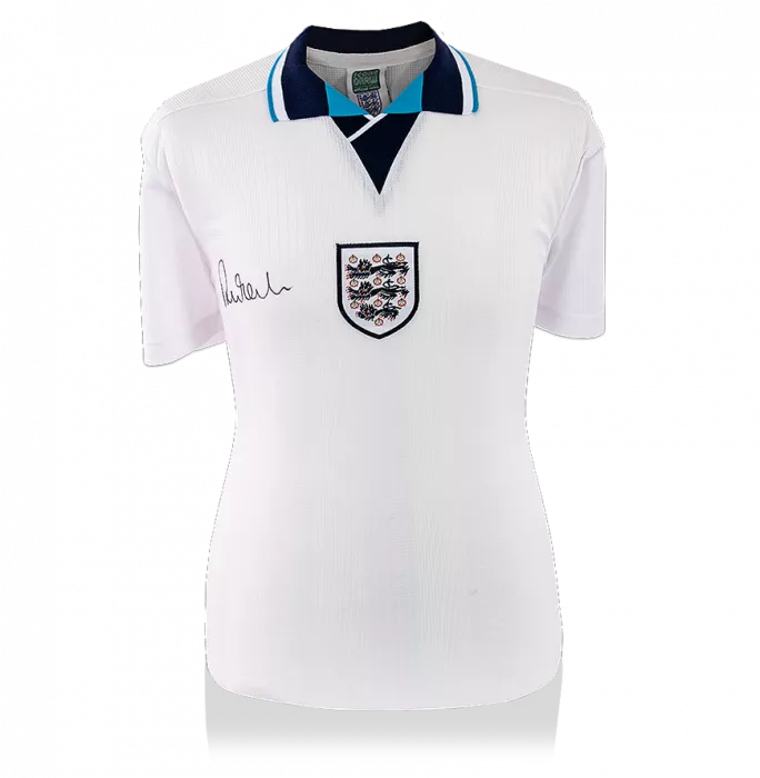 icons Robbie Fowler Front Signed England 1996 Home Shirt