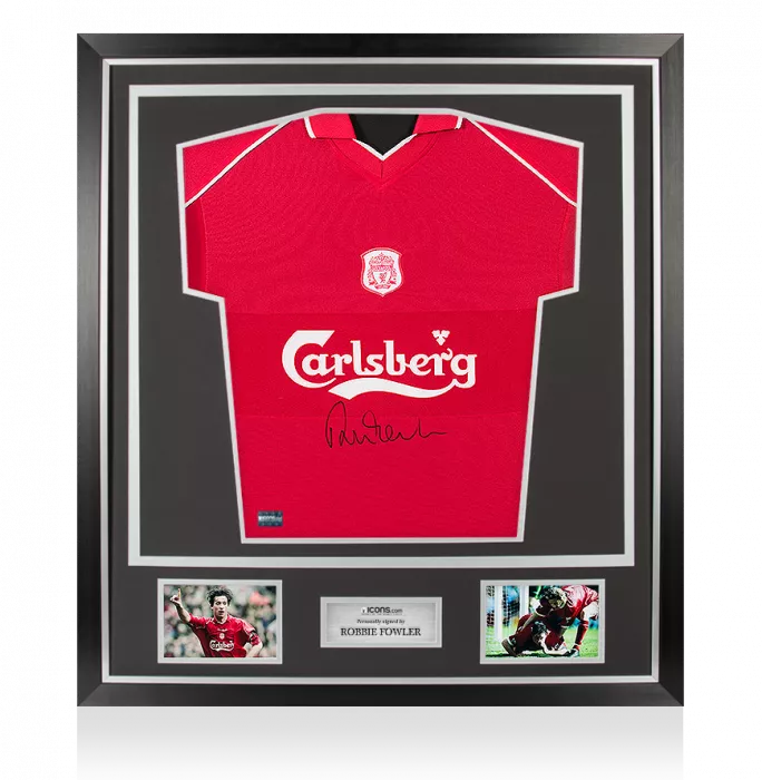 Icons Robbie Fowler Front Signed Liverpool 2000-01 Home Shirt In Classic Frame