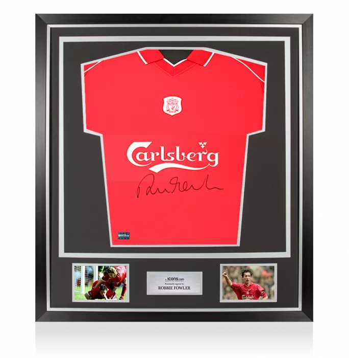 icons Robbie Fowler Front Signed Liverpool FC 2000 Home Shirt In Classic Frame