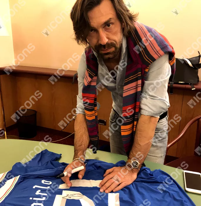 Icons Roberto Baggio & Andrea Pirlo Signed Italy Shirts In Classic Dual Frame