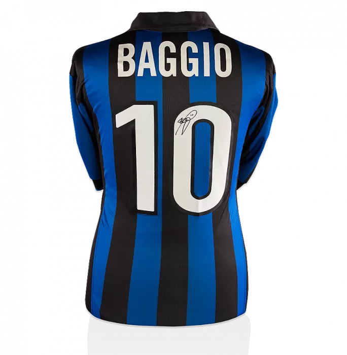 icons Roberto Baggio Back Signed Internazionale 1998-00 Home Shirt