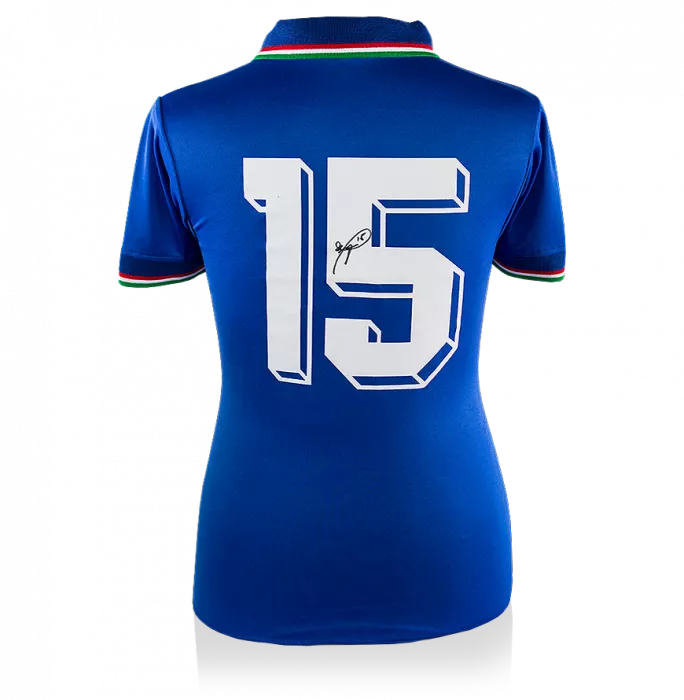 Icons Roberto Baggio Back Signed Italy 1990 Home Shirt
