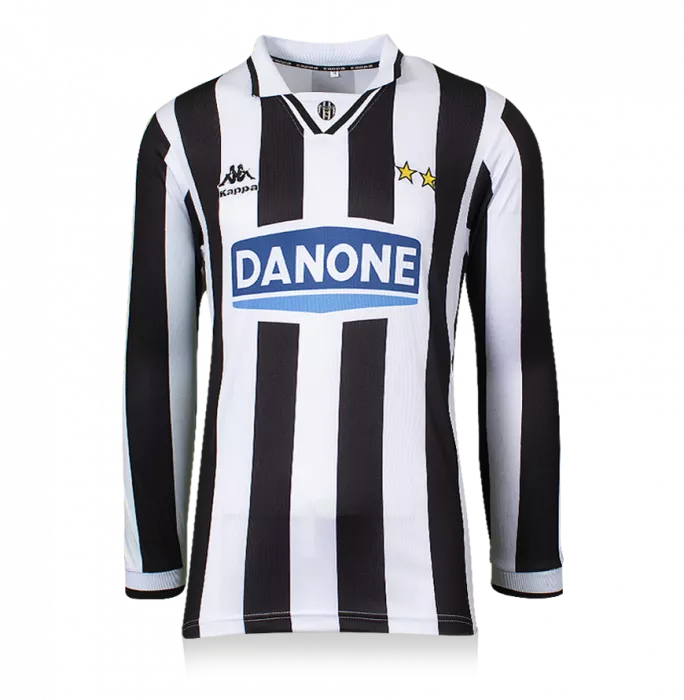 Icons Roberto Baggio Back Signed Juventus 1994-95 Home Shirt With Long Sleeves