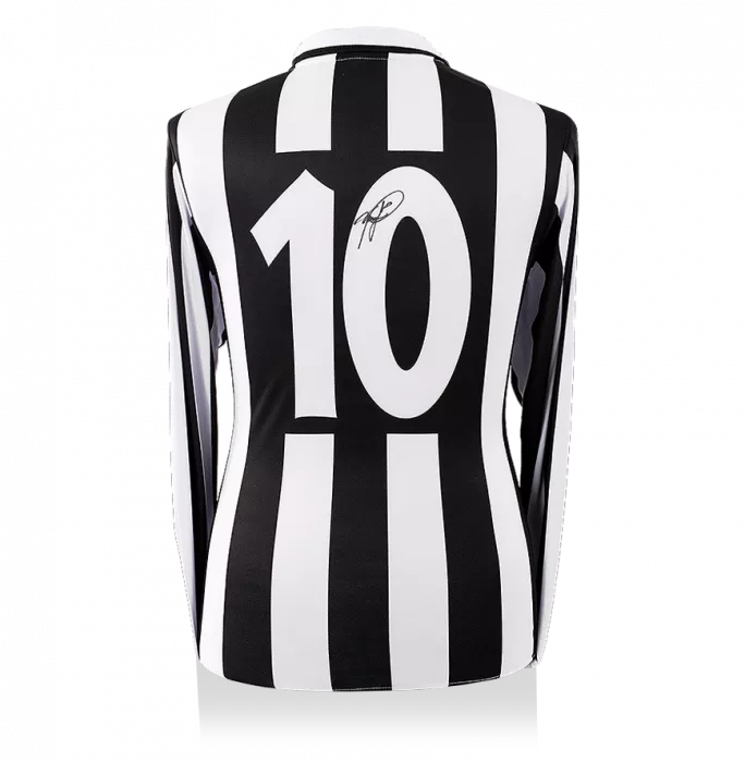 icons Roberto Baggio Back Signed Juventus 1994-95 Home Shirt With Long Sleeves