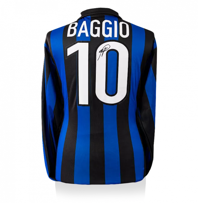 icons Roberto Baggio Back Signed Retro Internazionale Home Shirt