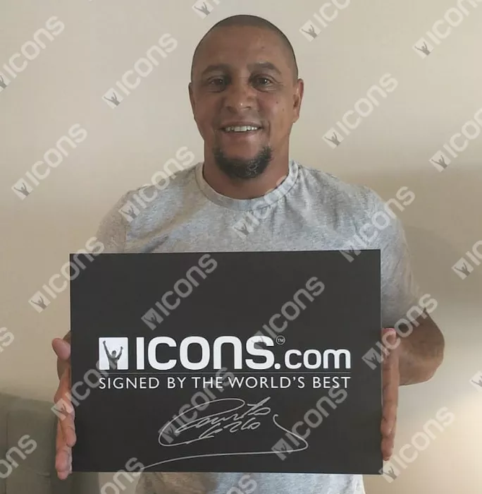 Icons Roberto Carlos Back Signed Brazil 2014-15 Home Shirt