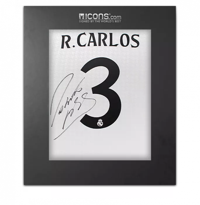 icons Roberto Carlos Back Signed Real Madrid 2024-25 Home Shirt In Deluxe Packaging