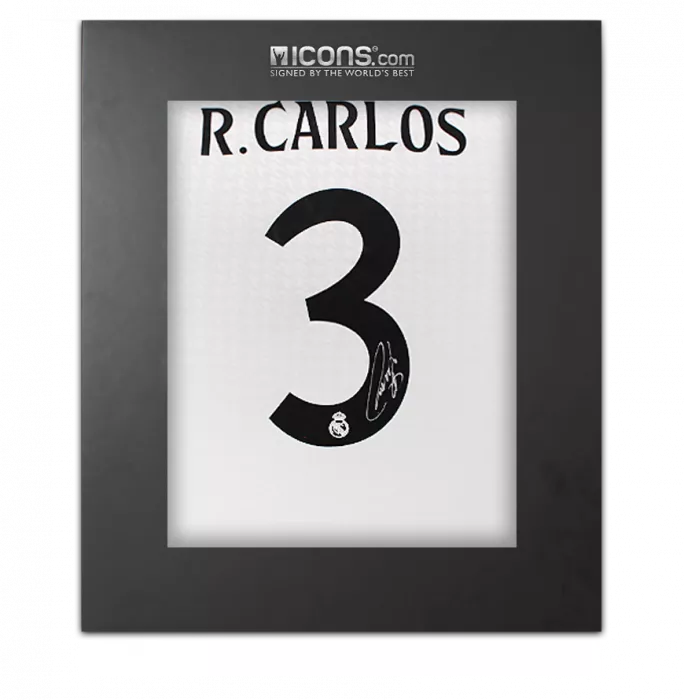 icons Roberto Carlos Back Signed Real Madrid 2024-25 Home Shirt In Deluxe Packaging