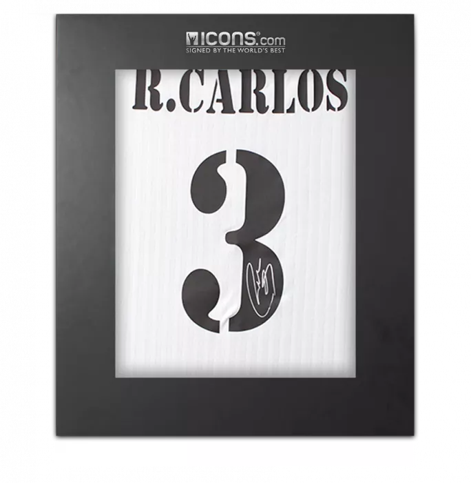 icons Roberto Carlos Back Signed Real Madrid Terrace Icon Shirt In Deluxe Packaging