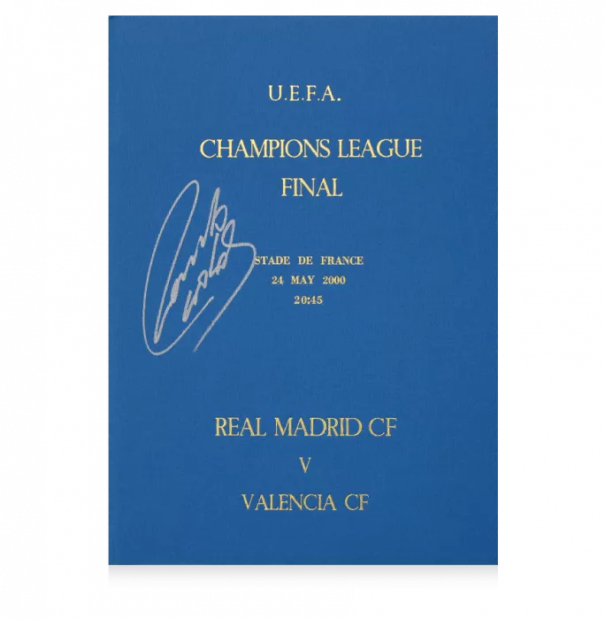 Icons Roberto Carlos Signed And Framed Programme: 2000 UEFA Champions League Final - Hardback Edition