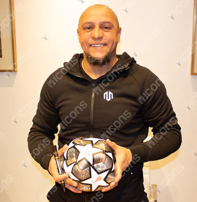 Icons Roberto Carlos Signed UEFA Champions League Football