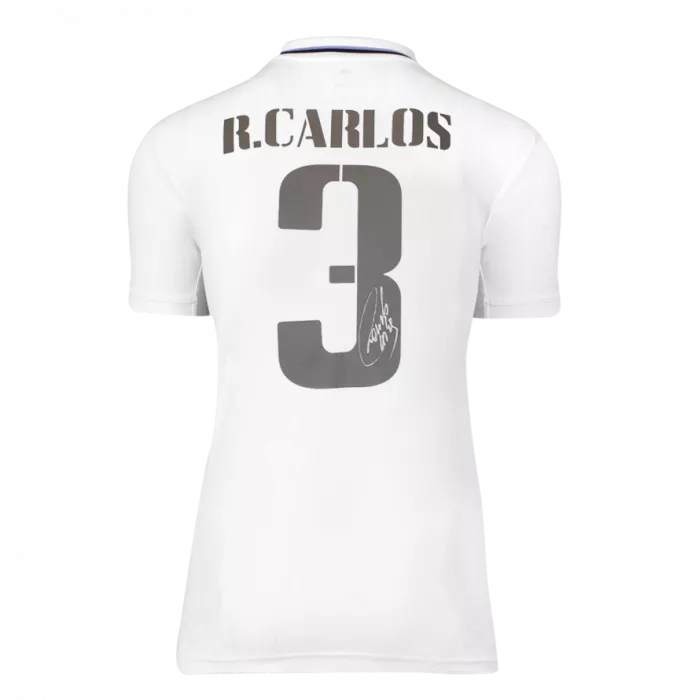 Icons Roberto Carlos & Zinedine Zidane Signed Real Madrid Shirts In Classic Dual Frame