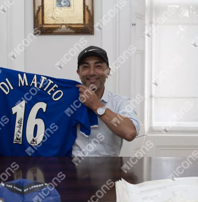 Icons Roberto Di Matteo Back Signed Chelsea 2001-02 Home Shirt