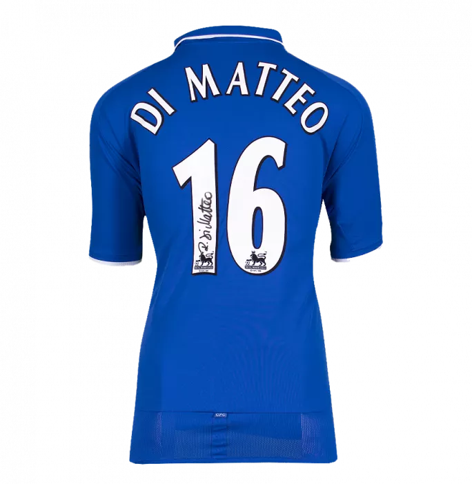 icons Roberto Di Matteo Back Signed Chelsea 2001-02 Home Shirt