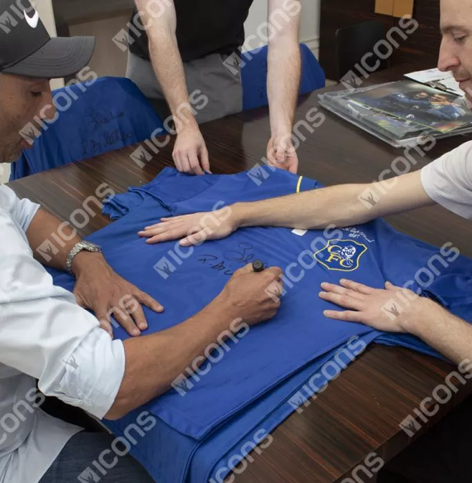 Icons Roberto Di Matteo Front Signed Chelsea 1997-98 Home Shirt: "43 Seconds" Inscription