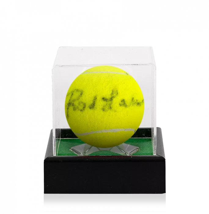 icons Rod Laver Signed Wimbledon Tennis Ball In Acrylic Case