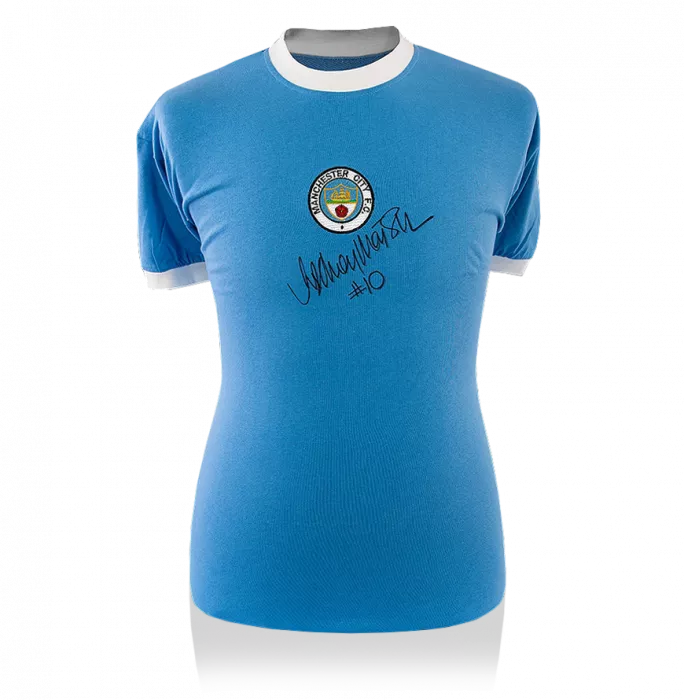 icons Rodney Marsh Front Signed 1972 Manchester City Home Shirt