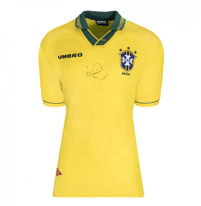 Icons Romario Official 1994 FIFA World Cup™ Front Signed And Hero Framed Brazil 1994 Home Shirt