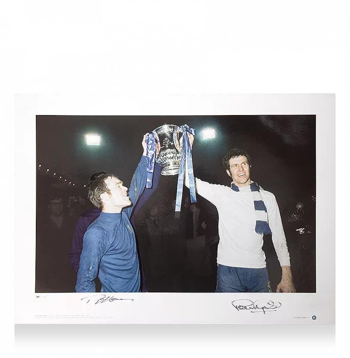 icons Ron Harris & Peter Osgood Signed Chelsea Print: 1970 FA Cup Winners