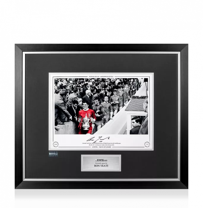 Icons Ron Yeats Signed Liverpool Photo In Premium Photo Frame