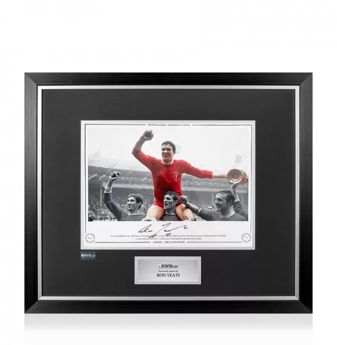 icons Ron Yeats Signed Liverpool Photo In Premium Photo Frame