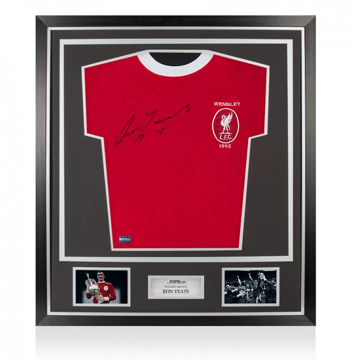 icons Ron Yeats Signed Liverpool Shirt In Classic Frame: 1965 FA Cup Final Edition