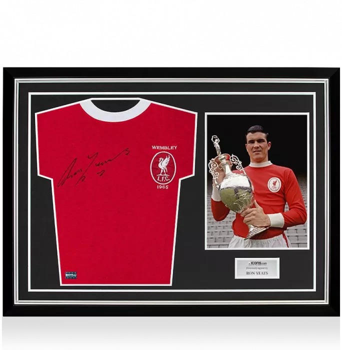 icons Ron Yeats Signed Liverpool Shirt In Hero Frame: 1965 FA Cup Final Edition: Option 1