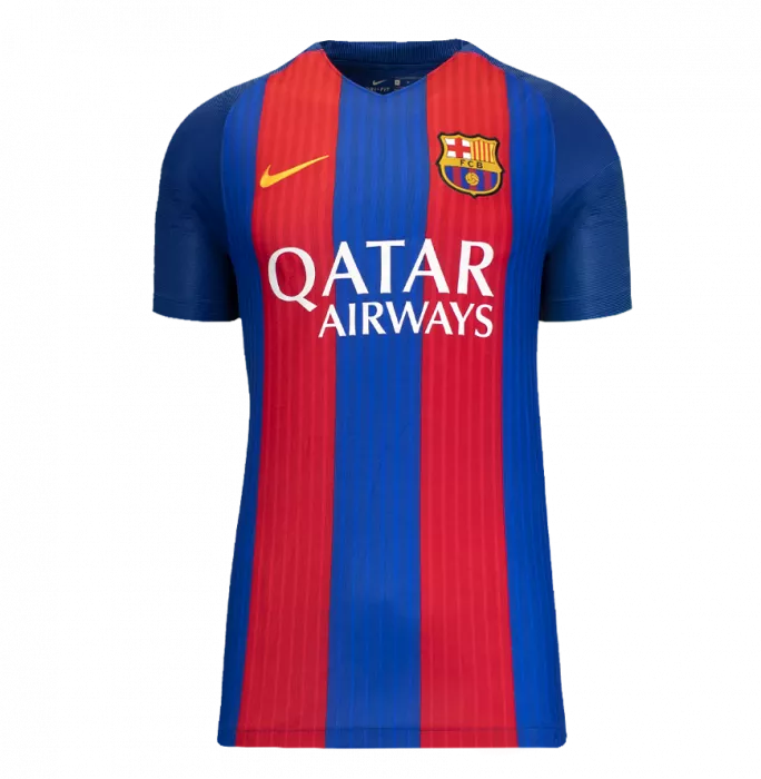 Icons Ronaldinho Official Ballon D'Or™ Back Signed And Hero Framed FC Barcelona 2016-17 Home Shirt