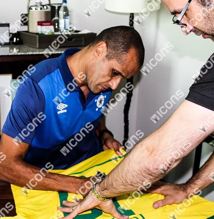 Icons Ronaldinho & Rivaldo Back Signed Brazil 2002 Home Shirt Master Frame