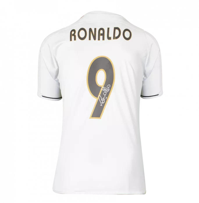 icons Ronaldo Back Signed Real Madrid 2003-04 Home Shirt