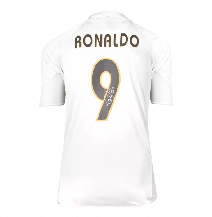 Icons Ronaldo Back Signed Real Madrid 2004-05 Home Shirt