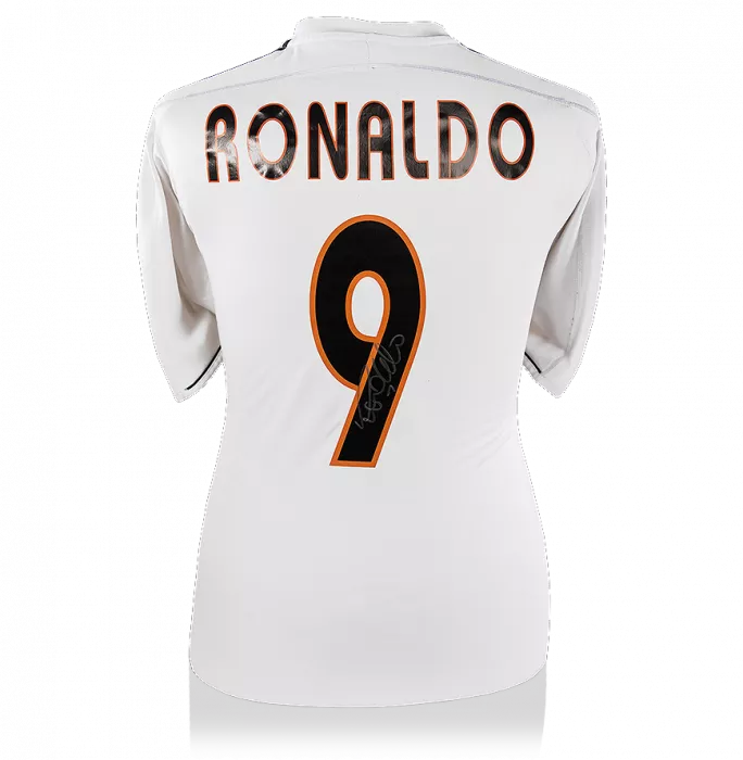 icons Ronaldo Back Signed Real Madrid 2004-05 Home Shirt