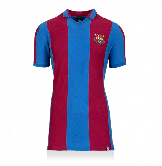 Icons Ronaldo Back Signed Retro FC Barcelona Home Shirt With Fan Style Numbers
