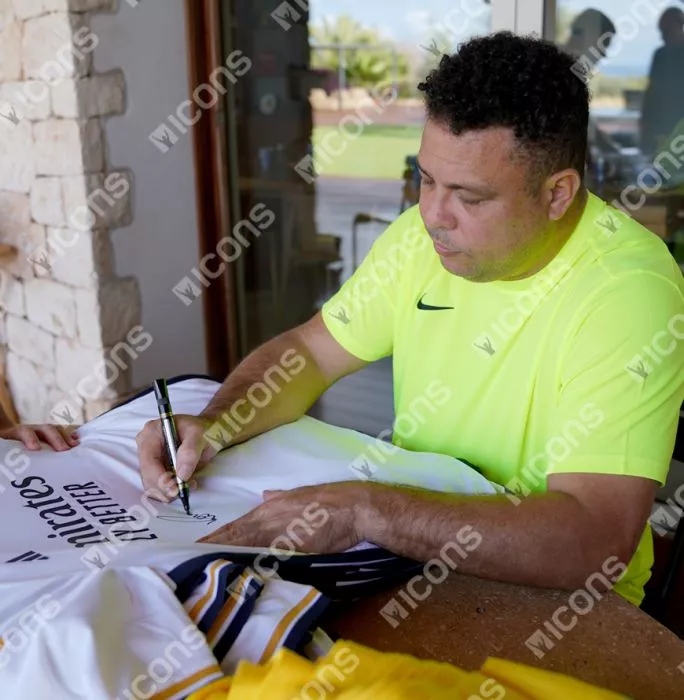 Icons Ronaldo Front Signed Modern Real Madrid CF Home Shirt In Deluxe Packaging