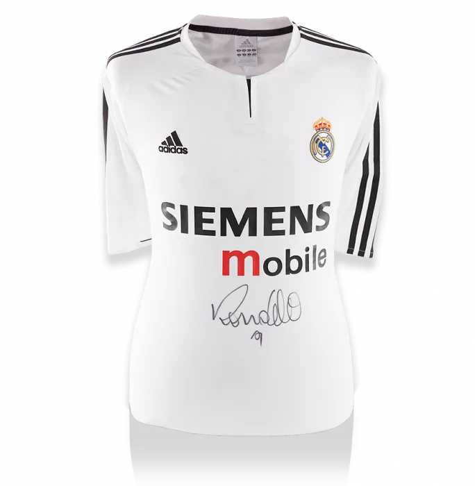 icons Ronaldo Front Signed Real Madrid 2003-04 Home Shirt